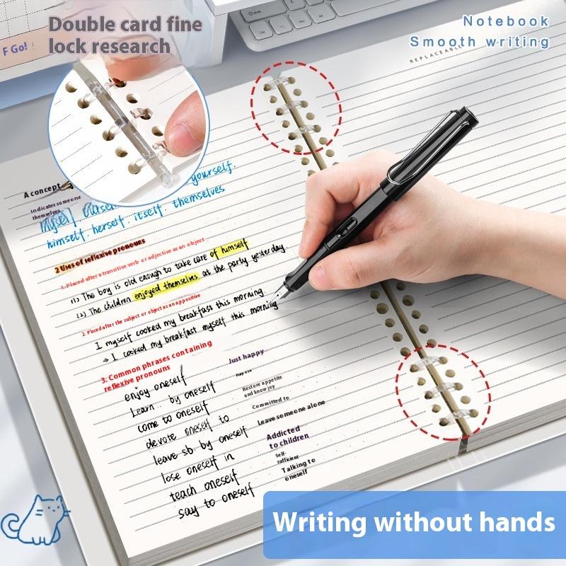 Notebook Loose-Leaf 60 Sheets/120 Pages A5/B5 Loose-Leaf Binder Notebook Puppy/Panda/Dinosaur/Capybara Horizontal Line