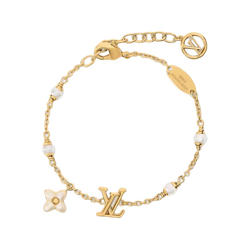 

Louis Vuitton Lv Letter Pendant Bracelet Women bracelets Gold M03915 Box+Shopping Bag