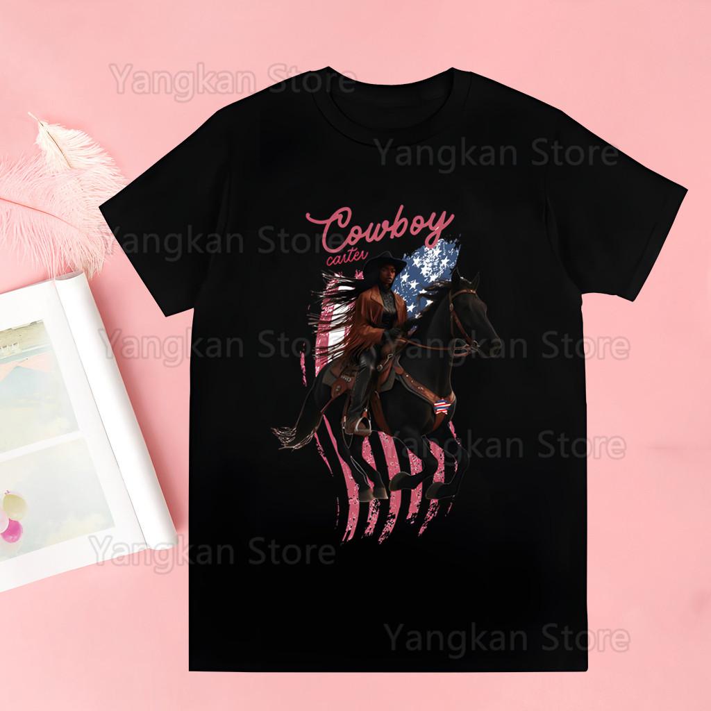 Cowboy Carter Harajuku Tops Summer Tops Graphic Tees Women Kawaii Tshirt Clothes T Shirt Drop Shipping