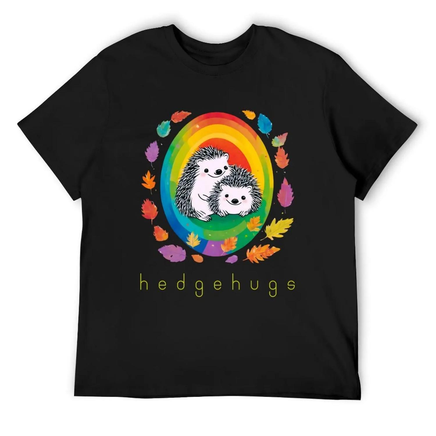Hedgehugs Cute Gifts For Hedgehog Lovers T-Shirt customs design your own anime clothes cotton t shirt men S