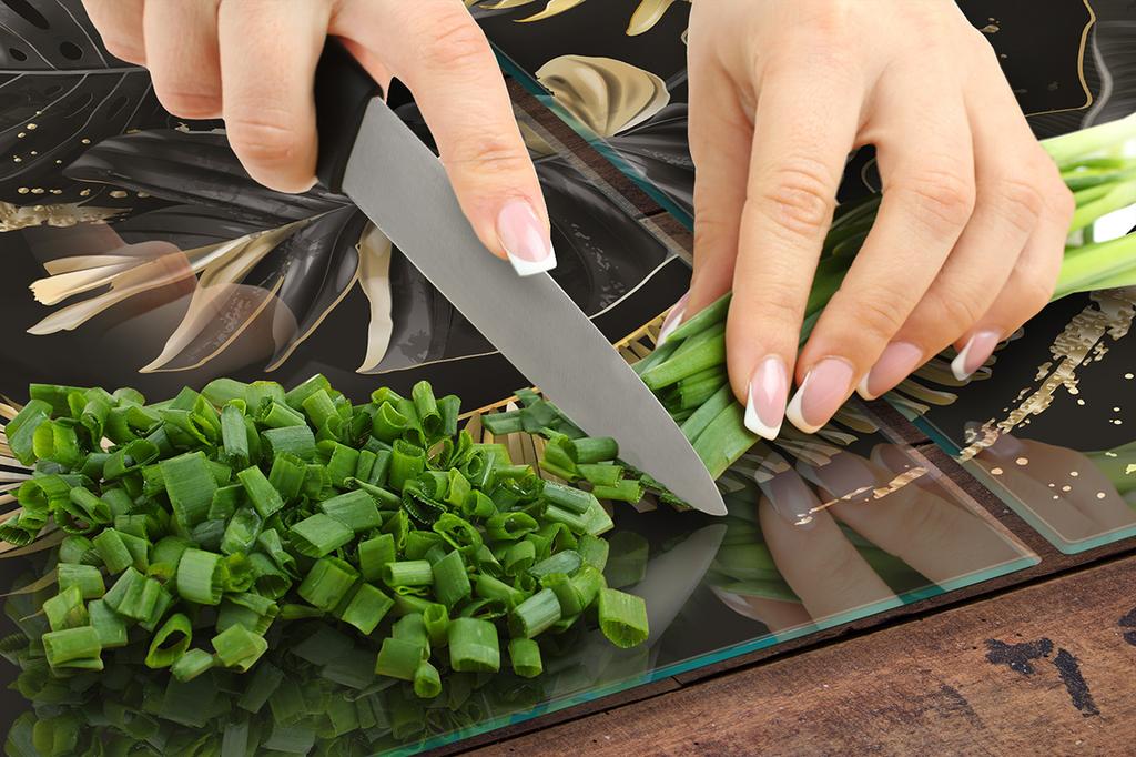 Glass protective plate for stove 2x45x52 Leaf