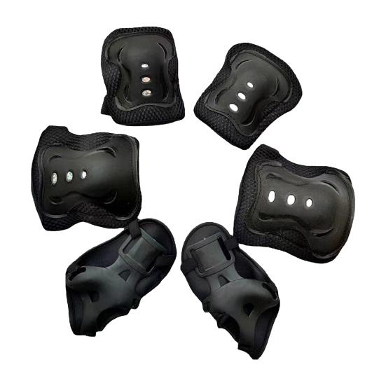 

6 шт./компл. Детская защитная экипировка Утолщенная Легкая Губка Ударопрочная Защитная Экипировка для Катания на Льду чёрный