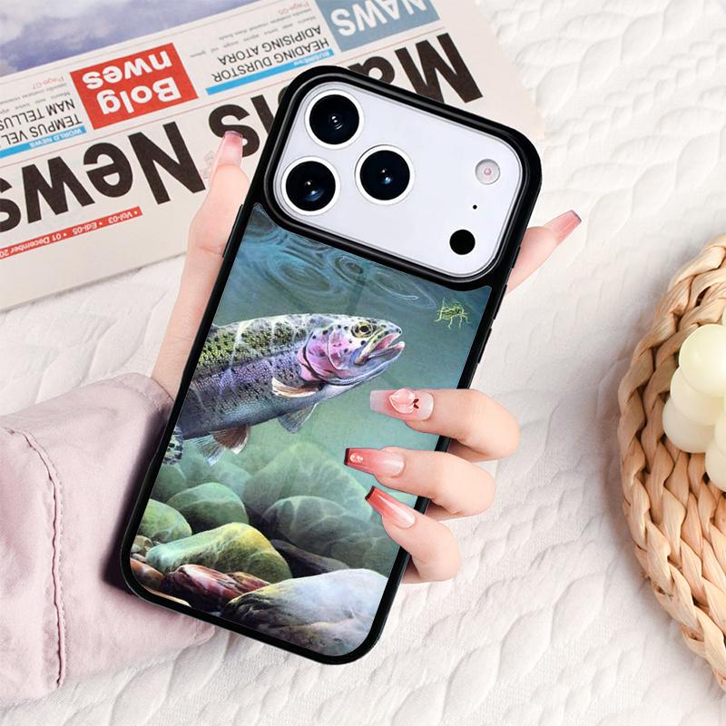 Bass Fish Fishing Phone Case For IPhone 17 16e 15 14 13 12 11 Pro Max Air Mini Soft Protective Cover