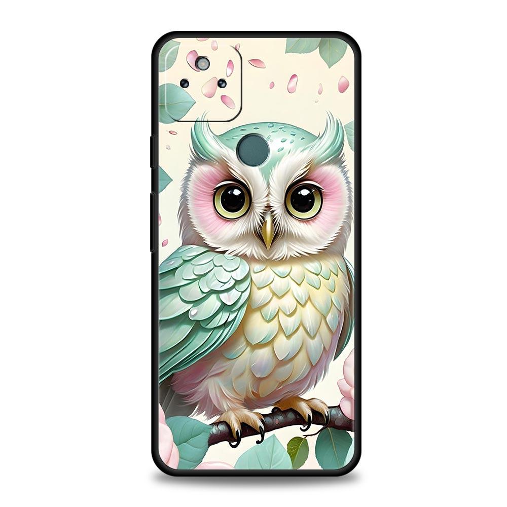 Phone Case Cover for Google Pixel 10 9 8 7 6 7A 6A Pro Shockproof Soft TPU 10 9 Pro XL Shell Capas Fundas Cartoon Cute Owl Bags
