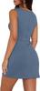 New Spring/Summer Solid Color Sleeveless Sexy Waist-Cinching Hip-Wrapping Short Skirt