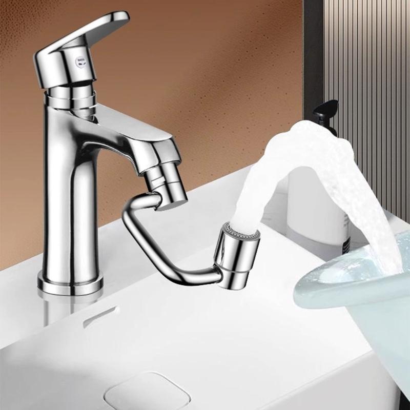 Bras d'extension de robinet rotatif solide avec rotation à 360 degrés Installation facile Adaptateurs de robinet réglables pour usage domestique
