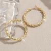 Copper Twisted Texture Gold Ear Cuff Earrings for Women