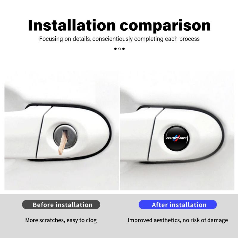 Car Door Keyhole Sticker Lock Protector Lock Core Decal Accessories For BMW X1 X3 E39 E46 E30 E36 E87 E60 E90 F26 G02 E70 F15