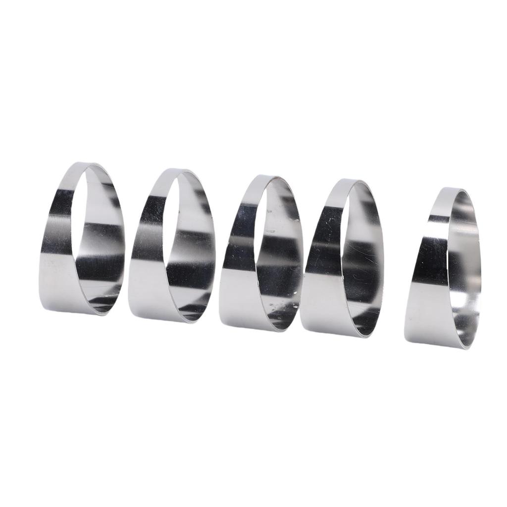 5Pcs 304 Stainless Steel Pie Cuts Tight Radius Deburred Not Welded for Automobiles Exhaust Pipe System Modification