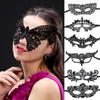 Halloween Black Queen Lace Mask Bez pevného tvaru Nášivky výšivky Party Kostým Karnevalová maska ​​Žena Maškarní maska