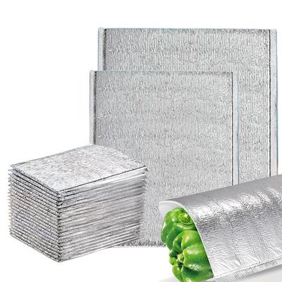 10/20PCS Disposable Insulation Bag Silver Foil  Frozen Food Box Lunch Bag Insulated Aluminum Foil Takeaway Food Delivery