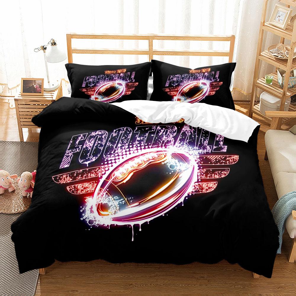 

Comforter Watercolor American Football King Queen Double Full Twin Single Size Set Comforter (quilt)-EU Single(135*200cm)3pcs