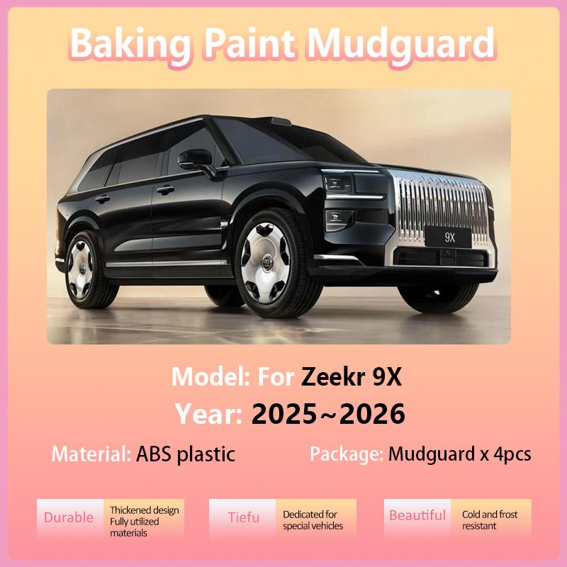 4pcs Car Fender For Zeekr 9X Accessories 2025 2026 Baking Paint Mudflaps Wheel Mud Flap Guards Front Rear Mudguard Auto Tools