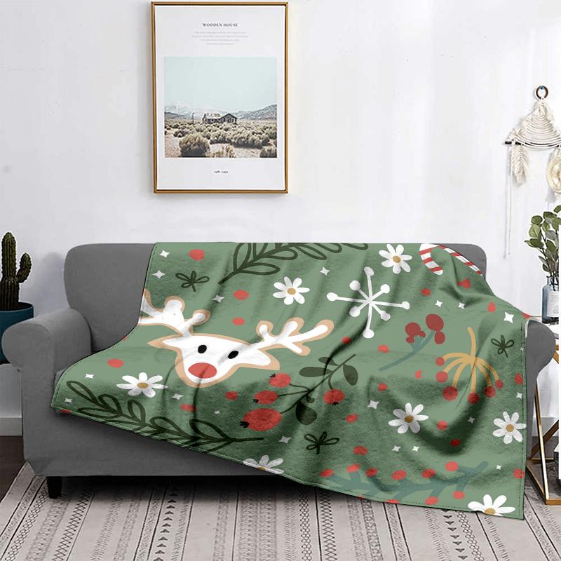 Home Decoration Plush Throw Sofa Blanket Bedspread Bed Fluffy Soft Blankets Decor Plaid Modern Halloween Merry Christmas Winter