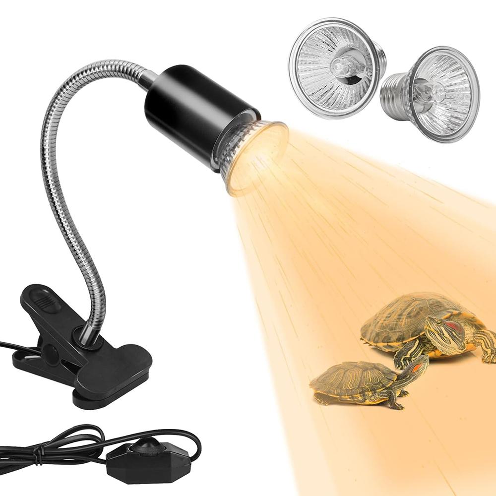 50W UVA UVB Reptile Heat Lamp Simulated Sunlight Dimmable Heating Lamp For Turtle Lizard Snake Beared Dragon Amphibians