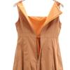 FOXEY NEW YORK Made In Japan No Sleeve One Piece 40 Orange Brown Women Used