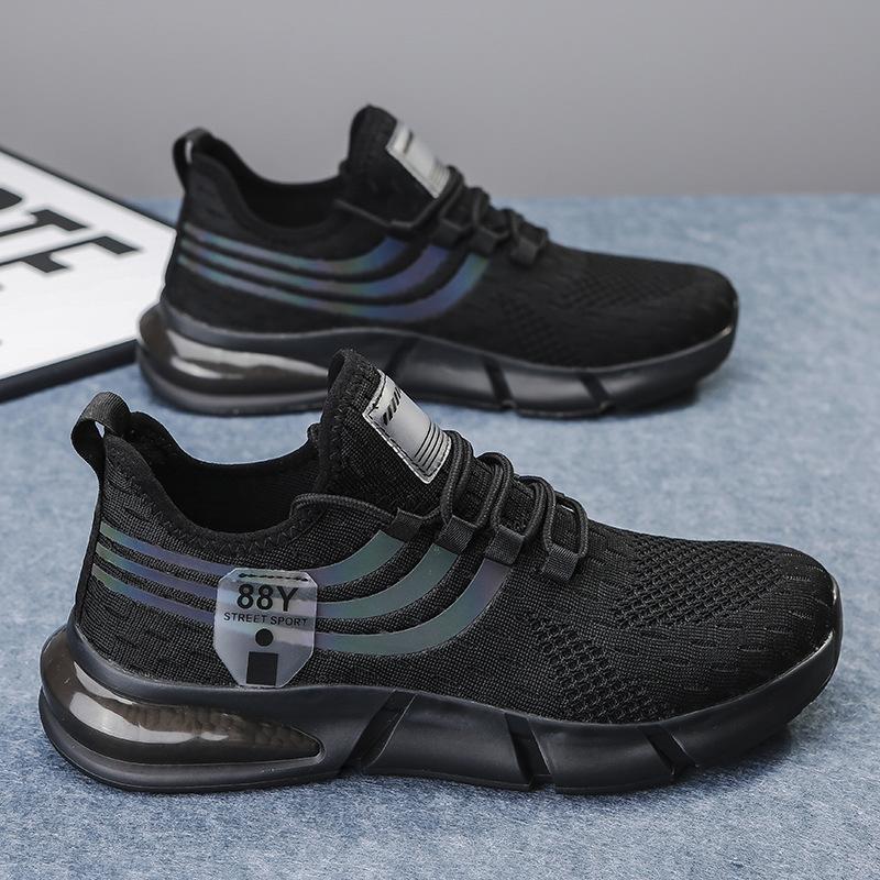 

Популярная мужская обувь дышащая из мушиной ткани повседневная спортивная обувь с попкорном обувь для бега для пар спортивная повседневная трендовая обувь 45