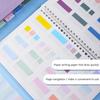 Colored PET Label 30/60/120Pcs Repositionable Writable Adhesive PET Note Page Marker for Notebook Planner Binder Folder