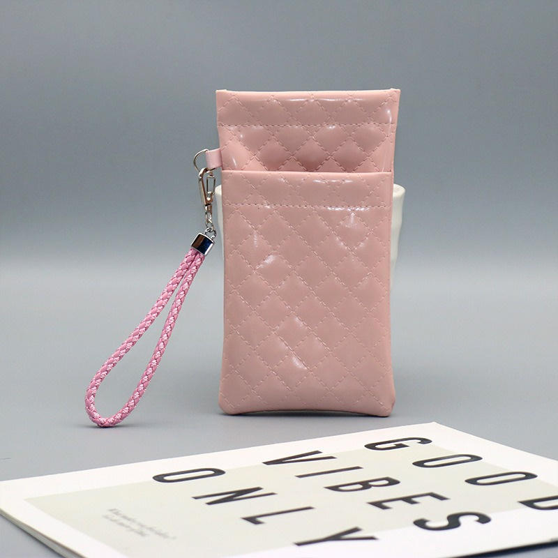 Portable Squeeze Eyeglasses Case - PU Leather Soft Sunglasses Bag Pouch, Pocket Mobile Phone Sunglasses Eyewear Organizer Holder