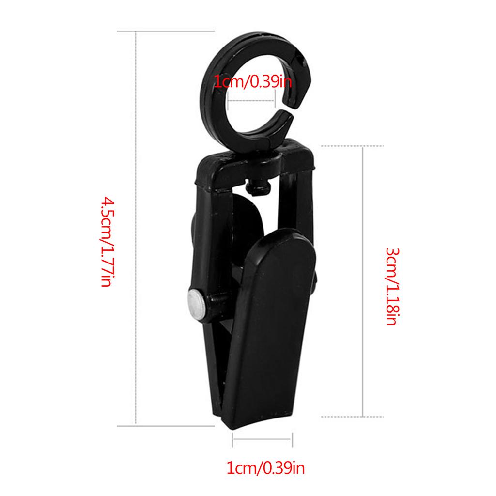 10 Pieces Hanging Laundry Hooks Clip Plastic Swivel Hanging Towel Clips Strong Clips with Hanger Hook for Curtain