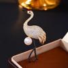 Squisita Gru Brooch di Lusso e di Alta Gamma