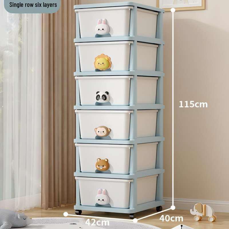 Children's Storage Cabinet with Drawers for Toys, Snacks, Clothes, and Bedside Use