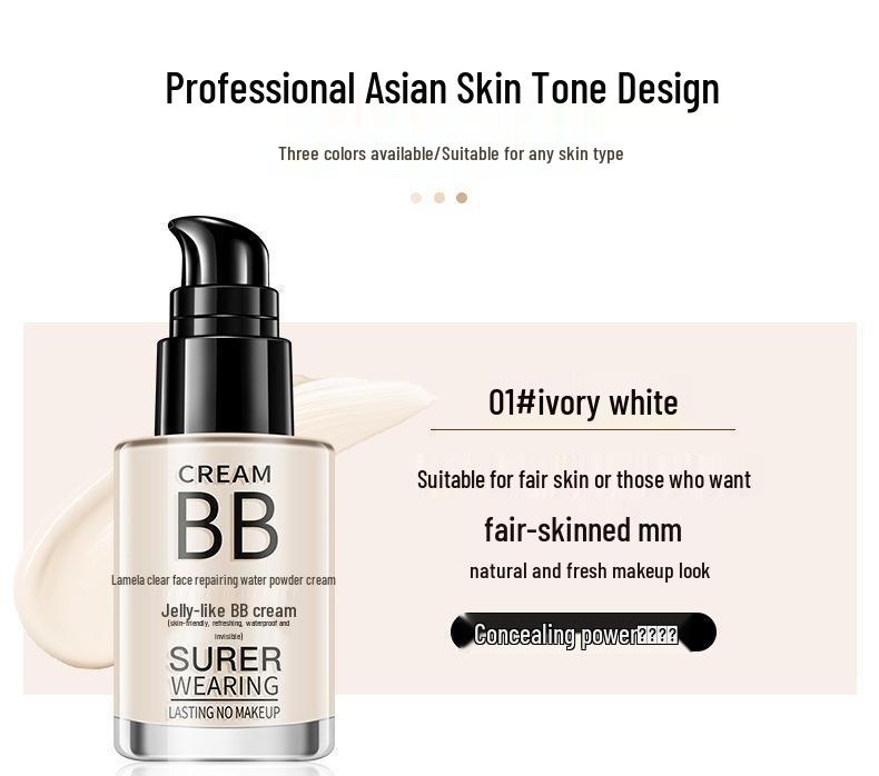 BB Cream Light & Clear: Complexion-Enhancing Foundation & Concealer, Moisturizing, Waterproof, Sweatproof, Long-lasting, Non-Cakey, Unisex.