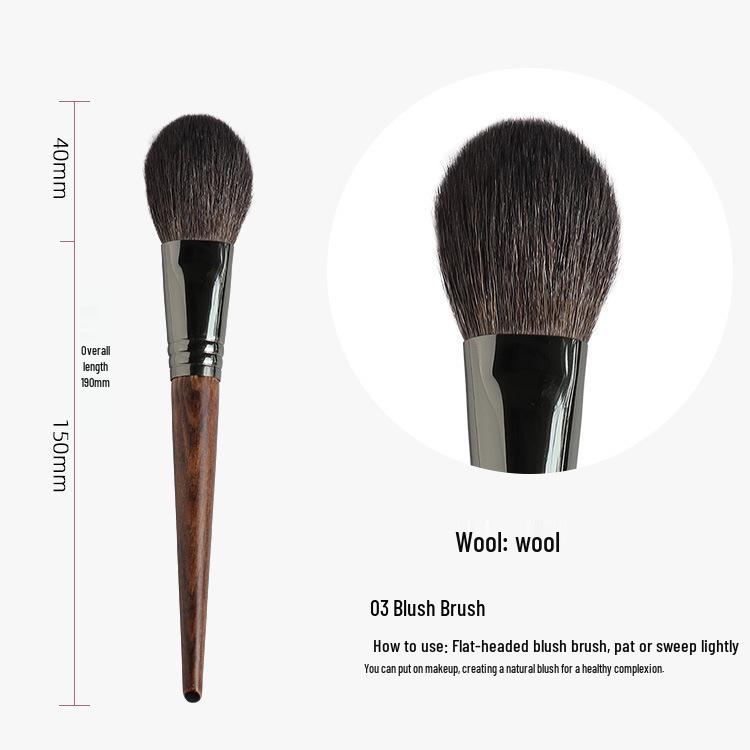 Wool Highlighting Makeup Brush Set - 24 Pieces: Includes MUF Series Concealer & Loose Powder Brushes
