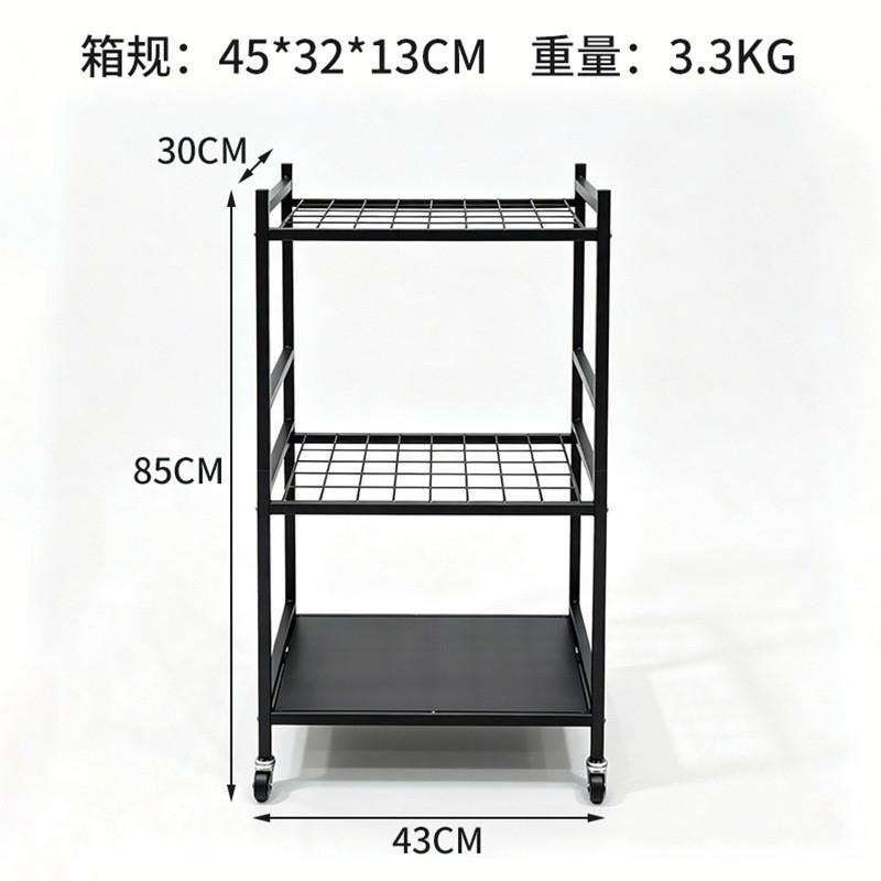 Carrello da Giardino Mobile a 3 Piani con Ruote - Scaffale Multi-Uso per Attrezzi da Esterno Organizzazione Serra Balcone