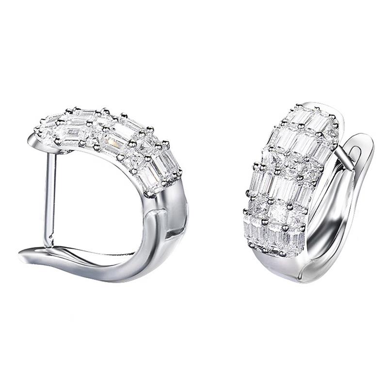 Xiaomi Huitan Sparkling Women Hoop Earrings Versatile Circle Wedding Engagement Charming Accessories Fashion Elegant Lady Jewelry Gift