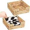 Handmade Water Hyacinth Table Napkin Organizers Natural Wicker Storage Basket For Kitchen Bathroom Living Room Decors