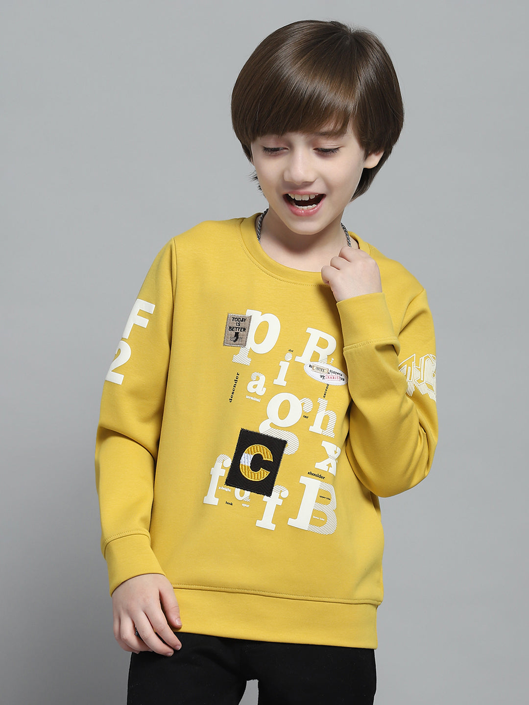 Monte Carlo Boy Regular Fit Mustard Sweatshirt 4-5 Years горчичный