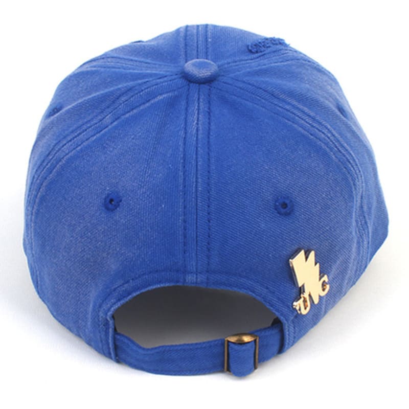 Universelle Chemie Waschen Vintage Beschädigt Blau Baseballkappe Vintage Baseballkappe