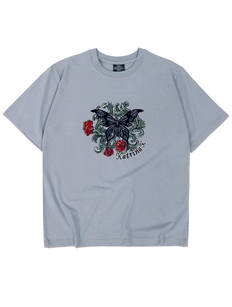 KATRINA K Monotone Butterfly Short Sleeve T-Shirt - 4 Colors