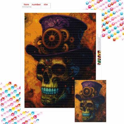 5D Diy Steampunk Skull Diamond Painting Embroidery Diamond Painting Embroidery Cross Stitch Embroidery Home Decor