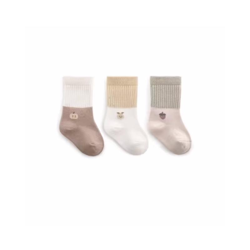 3 Paare/Set Neugeborenen-Babysocken für Mädchen Jungen Frühling Sommer Säugling Mädchen Junge Kleinkind Kurze Socke 0-5 Jahre Kindersocken