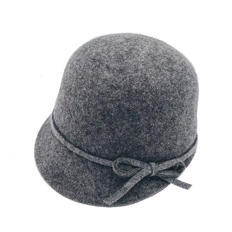 Autumn and Winter Women's Equestrian Cap Baseball Cap Bow Woolen Children's Cap Parent-child Wool Hat