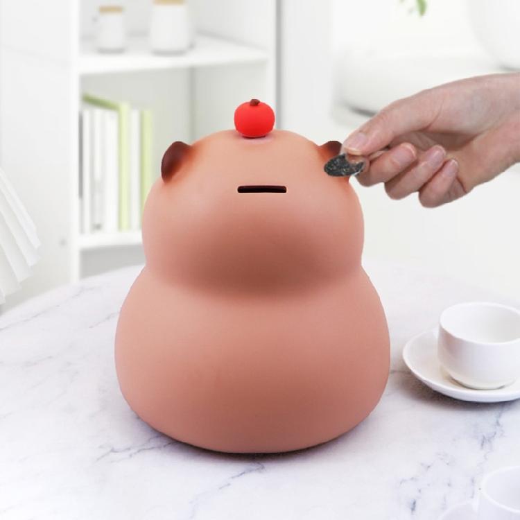 Capybara Sparschweine, Starke Plastik-Geldkasse für Kinder, Ideal zum Lehren des Geldwertes, Bereit als Geburtstagsgeschenk
