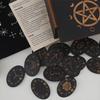 Portable Ancient Runes Carving with 24 Mystical Symbols and Guide Manual Suitable for Meditations Accessories