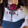 Delicate Electroplated Rose Pendant Jewelry With Adjustable Chain Perfect As Halloween Costume Accessory Or Gothic Gift