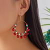 Snowman Christmas Tree Fashion Earrings for Women Xmas Shiny Exquisite Fur Ball Festival New Year Jewelry Party Gifts