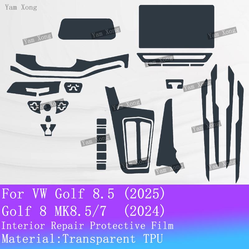 Per Volkswagen Golf 8.5 2025 Golf 8 MK8.5/7 Accessori Pellicola Interna Trasparente Pannello Cambio Console Navigazione GPS Protezione