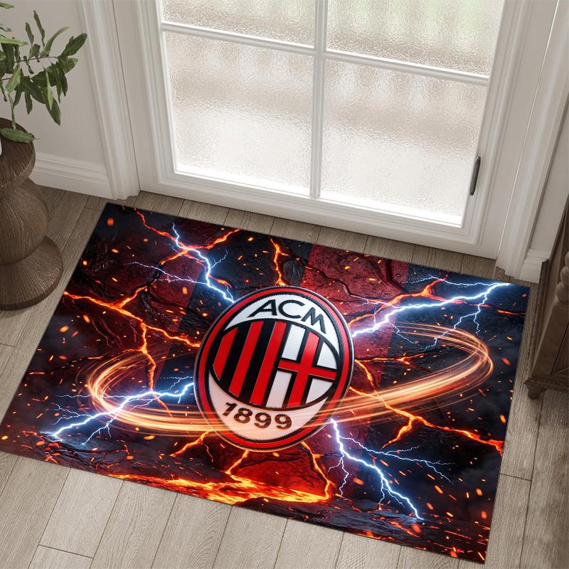AC Milan Design Crystal Velvet Carpet Cozy Non?Slip Printed Rug For Bedroom Living Room Entrance