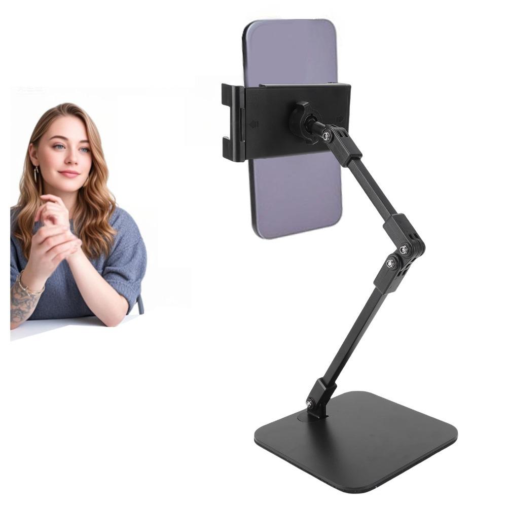 Included Hex Wrench Adjustable Long Arm Stand for 3.5 to 12 Inch Smartphones Tablets Desktop Use