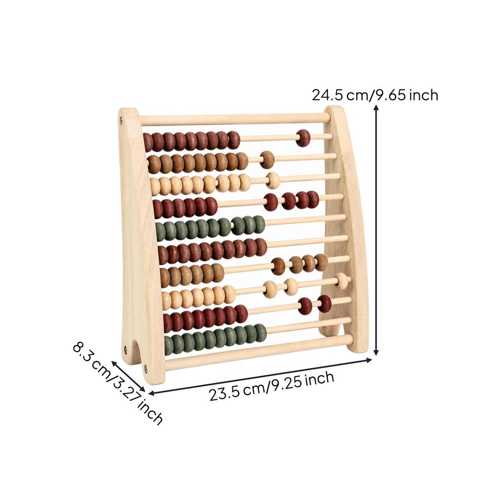 Freestanding Abacus with Wooden Beads Smooth Edges Sturdy RekenrekStyle Counting Tool