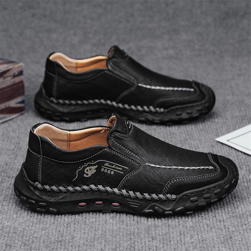 Spring/fall Mens Ankle Boots Leather Shoes Large Size  Car Driving Shoes Leather Boots