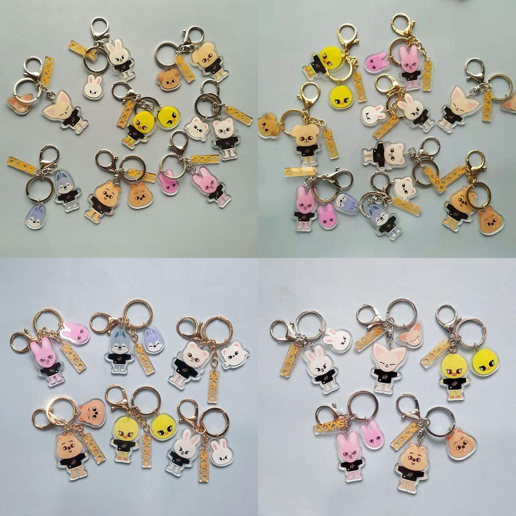 Stray Kids Skzoo Acrylic Double-sided Keychain Cartoon Kpop Fans Gift Collection