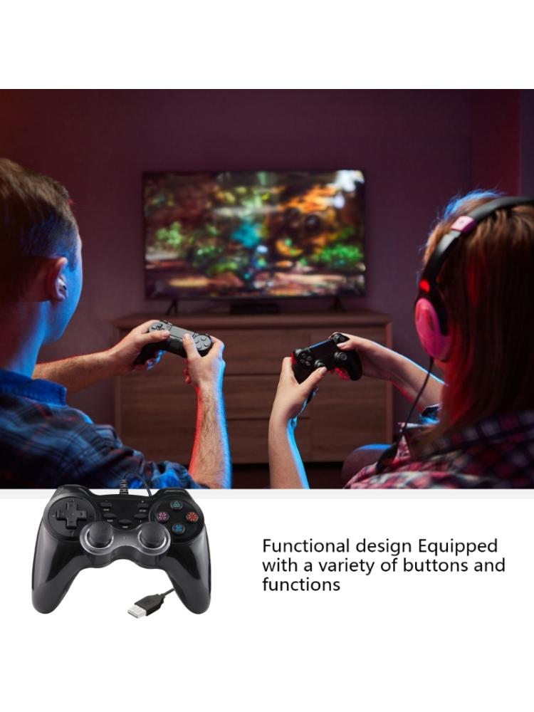 Game Controller Wide Platform Compatibility USB Corded Gamepad Accurate Motion Sensing Control Support Double Vibration