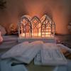 5pcs Candlesticks Silicone Molds Gothic House Candle Holder Castings Molds