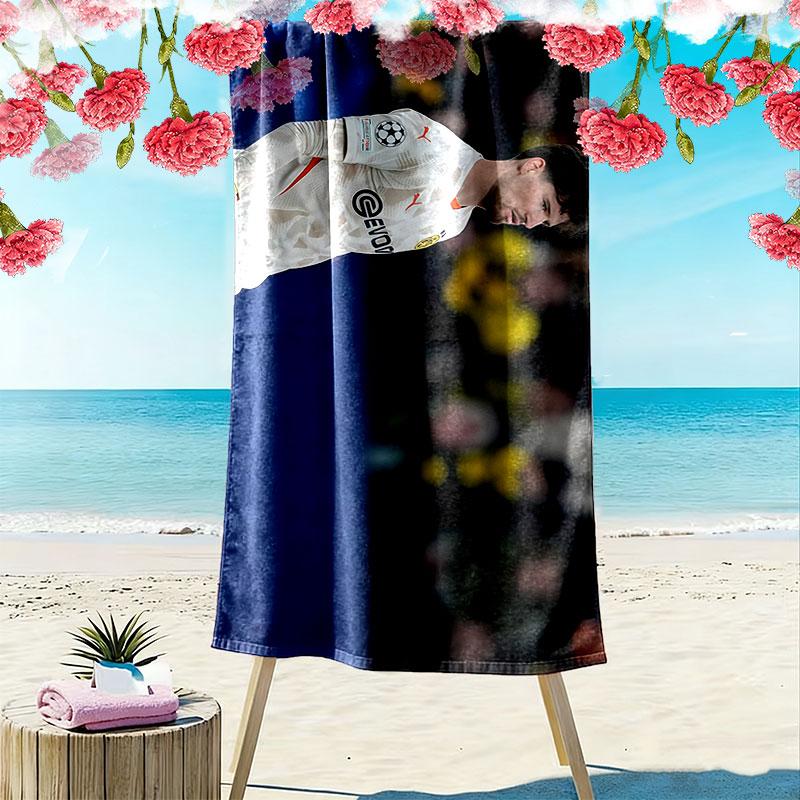 Gregor Kobel Print Beach Towel, Large Soft Quick Dry Towel for Beach Camping Swimming